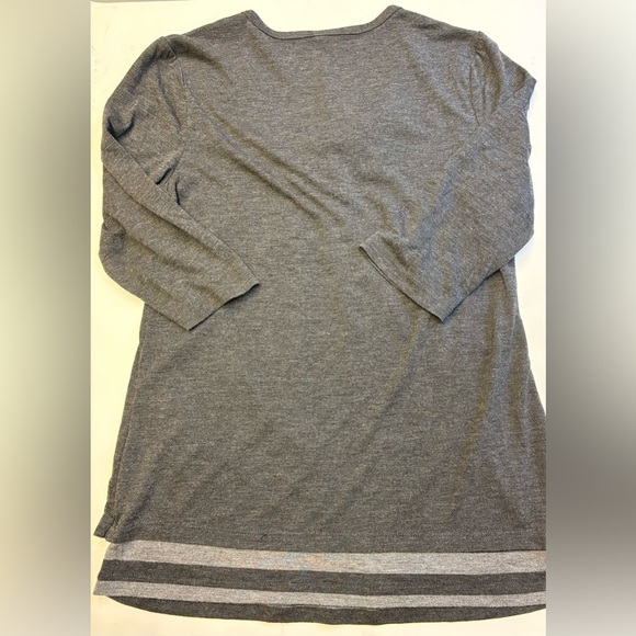 Thyme Maternity long sleeve striped grey long sleeve top women's size Small - Picture 5 of 7